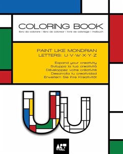 Cover Coloring Book - Alphabet Mondrian Style