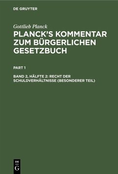 Recht der Schuldverhältnisse (Besonderer Teil) (eBook, PDF) - Planck, Gottlieb