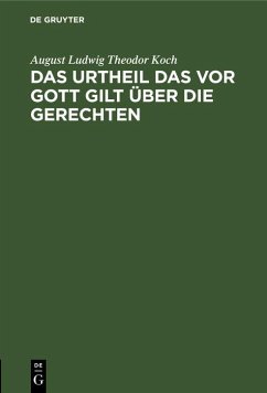 Cover Das Urtheil das vor Gott gilt über die Gerechten (eBook, PDF)