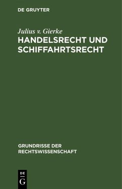 Cover Handelsrecht und Schiffahrtsrecht (eBook, PDF)