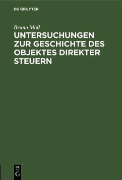 Cover Untersuchungen zur Geschichte des Objektes direkter Steuern (eBook, PDF)