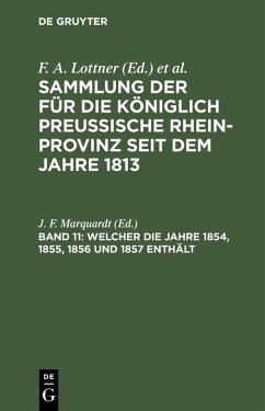 Cover Welcher die Jahre 1854, 1855, 1856 und 1857 enthält (eBook, PDF)