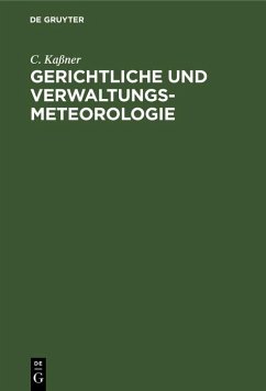 Cover Gerichtliche und Verwaltungs-Meteorologie (eBook, PDF)