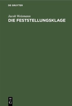 Cover Die Feststellungsklage (eBook, PDF)