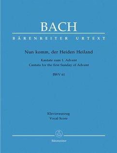 Cover Nun komm der Heiden Heiland Kantate Nr.61 BWV61 Klavierauszug (dt)