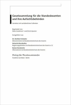 Gesetzsammlung für die Standesbeamten und ihre Aufsichtsbehörden