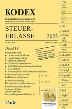 Cover KODEX Steuer-Erlässe 2023, Band IV