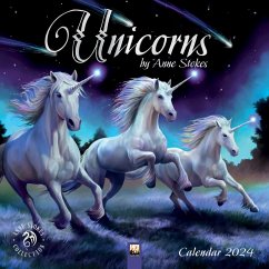 Unicorns by Anne Stokes Wall Calendar 2024 (Art Calendar) - Flame Tree Publishing