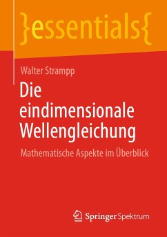 Die eindimensionale Wellengleichung (eBook, PDF) - Strampp, Walter