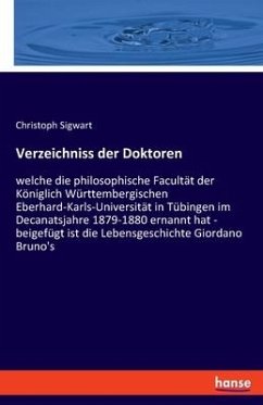 Verzeichniss der Doktoren - Sigwart, Christoph