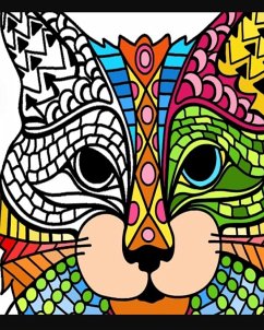 Cats with Mandalas - Adult Coloring Book - Press, Mandala Printing