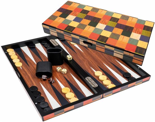 Philos 1160 - Backgammon Fourni, groß, Holzkassette mit Magnetverschluss Philos 1160 - Backgammon Fourni, groß, Holzkassette mit Magnetverschluss