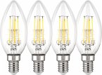 Philips LED Lampe E14 4er Set 40W 2700K Filament Kerzenform