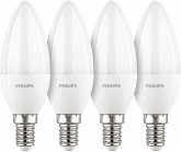 Philips LED Lampe E14 4er Set Kerzenform 40W 4000K