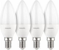 Philips LED Lampe E14 4er Set Kerzenform 40W 4000K