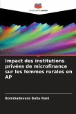 Impact des institutions privées de microfinance sur les femmes rurales en AP