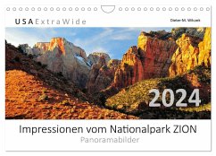 Impressionen vom Nationalpark ZION Panoramabilder (Wandkalender 2024 DIN A4 quer), CALVENDO Monatskalender