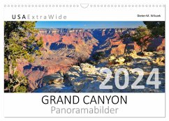 GRAND CANYON Panoramabilder (Wandkalender 2024 DIN A3 quer), CALVENDO Monatskalender - Wilczek, Dieter-M.