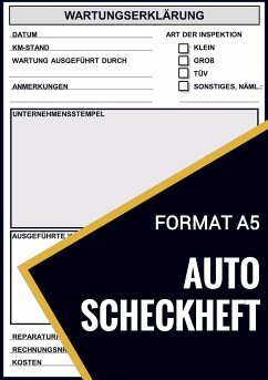 Auto-Scheckheft - Universelles Reparaturenheft - Scheckhefte, Auto