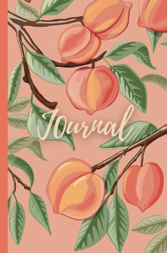 Notebook   Journal with digitally handmade Illustrated Hardcover   Peach - by Sara Baptista, SART