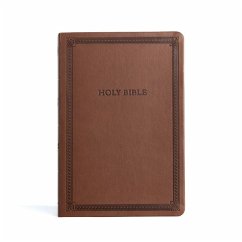 CSB Large Print Thinline Bible, Value Edition, Brown Leathertouch - Csb Bibles By Holman