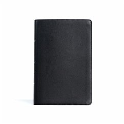 CSB Personal Size Giant Print Bible, Black Genuine Leather, Indexed - Csb Bibles By Holman