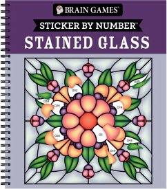 Brain Games - Sticker by Number: Stained Glass (28 Images to Sticker) - Publications International Ltd; Brain Games; New Seasons