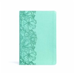 CSB Large Print Thinline Bible, Value Edition, Light Teal Leathertouch - Csb Bibles By Holman