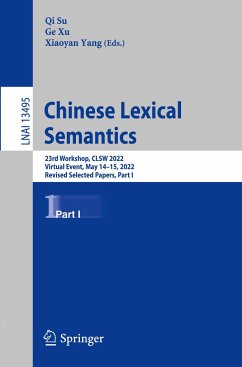 Chinese Lexical Semantics