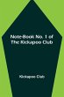 Note-book No. 1 of the Kickapoo Club - Bild 1