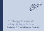 101 Things I Learned® in Psychology School (eBook, ePUB)