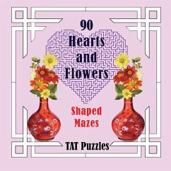 90 Hearts and Flowers Shaped Mazes - Puzzles, Tat