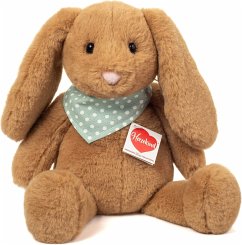 Teddy Hermann 93931 - Häschen Milou, braun, Hase-Plüschtier, 32 cm, Herzekind