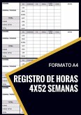 Registro de Horas - 4x52 Semanas - Formato A4