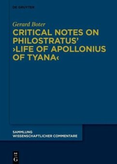 Critical Notes on Philostratus' 'Life of Apollonius of Tyana' - Boter, Gerard Johannes