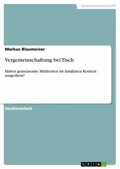 Vergemeinschaftung bei Tisch (eBook, PDF) - Blaumeiser, Markus