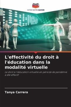 L'effectivité du droit à l'éducation dans la modalité virtuelle - Carrera, Tanya