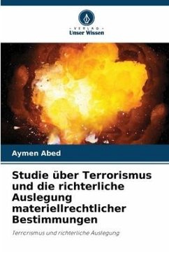 Studie über Terrorismus und die richterliche Auslegung materiellrechtlicher Bestimmungen - Abed, Aymen