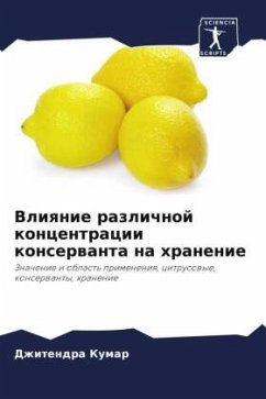 Vliqnie razlichnoj koncentracii konserwanta na hranenie - Kumar, Dzhitendra;Singh, Balwir;Singh, Supriq