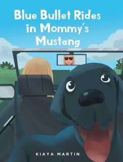Blue Bullet Rides in Mommy's Mustang