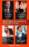 Modern Romance March 2023 Books 5-8: The Greek's Forgotten Marriage / A Secret Heir to Secure His Throne / Reclaimed by His Billion-Dollar Ring / Engaged to London's Wildest Billionaire (eBook, ePUB)