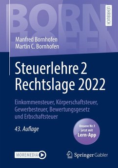 Steuerlehre 2 Rechtslage 2022 (eBook, PDF) - Bornhofen, Manfred; Bornhofen, Martin C.