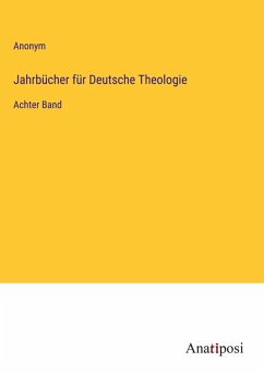 Cover Jahrbücher für Deutsche Theologie