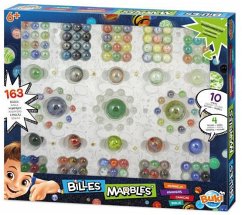 Buki PM 855 - Set mit 163 Glasmurmeln in 4 Größen