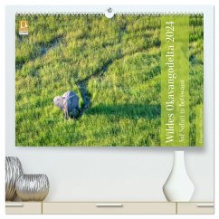 Wildes Okavangodelta (hochwertiger Premium Wandkalender 2024 DIN A2 quer), Kunstdruck in Hochglanz - Trüssel, Silvia