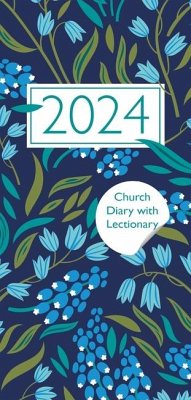 Church Pocket Book and Diary 2024 Navy Floral with Lectionary - Spck