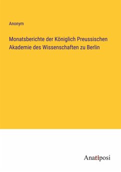 Cover Monatsberichte der Königlich Preussischen Akademie des Wissenschaften zu Berlin