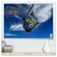 Helikopter in Aktion (hochwertiger Premium Wandkalender 2024 DIN A2 quer), Kunstdruck in Hochglanz