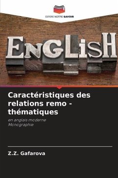 Caractéristiques des relations remo - thématiques - Gafarova, Z.Z.