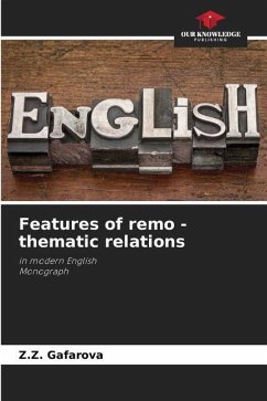 Features of remo - thematic relations - Gafarova, Z.Z.